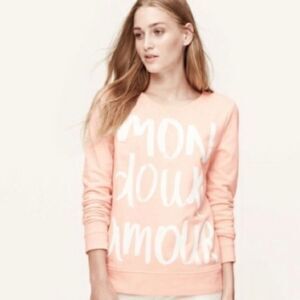 Ann Taylor Loft Pink Mon Doux Amour Sweater Sz Sm